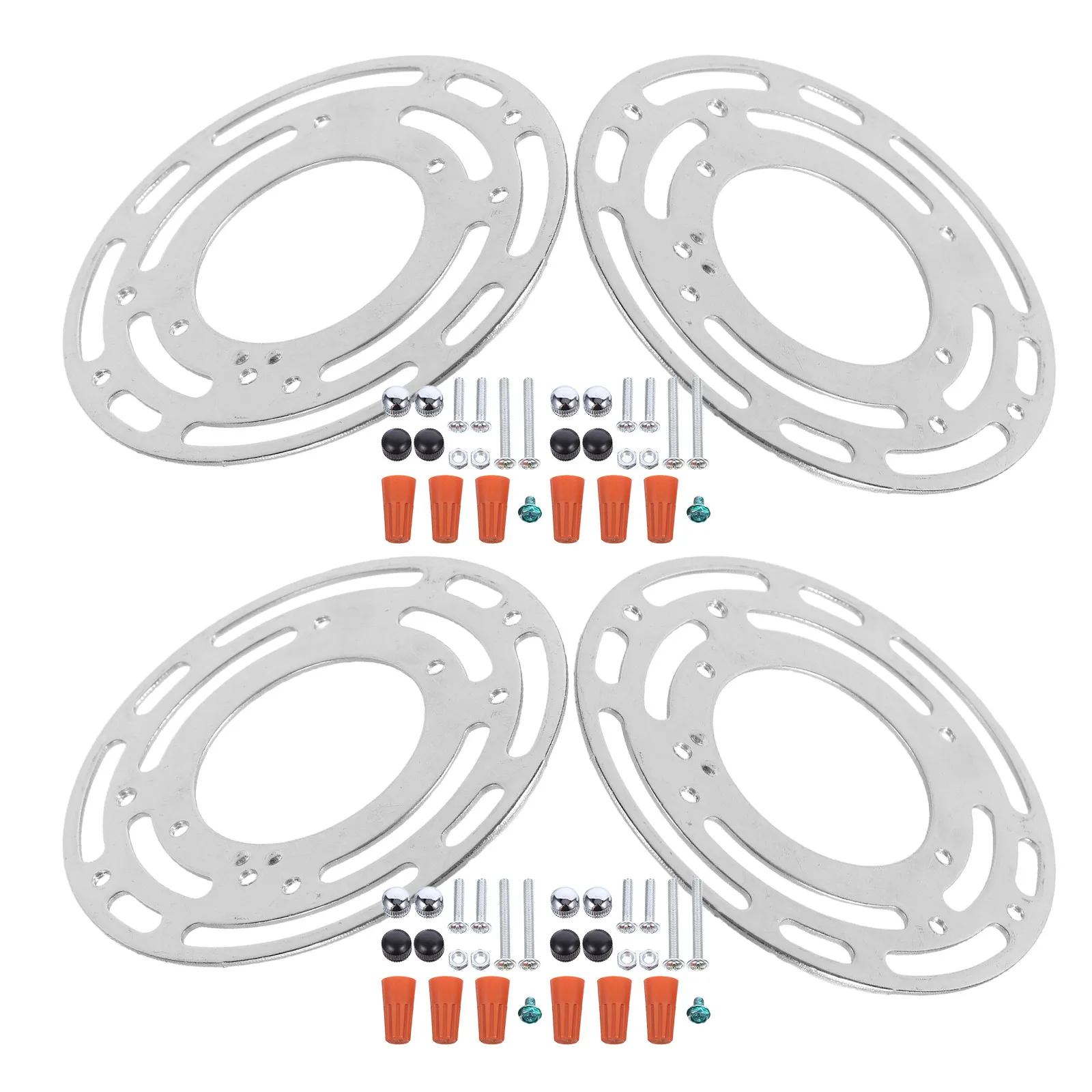 4Pcs Ceiling Lamp Installation Bracket Metal Crossbar Light Fixture Mounting Bracket Canopy for Pendant Chandeliers Ceiling Fans