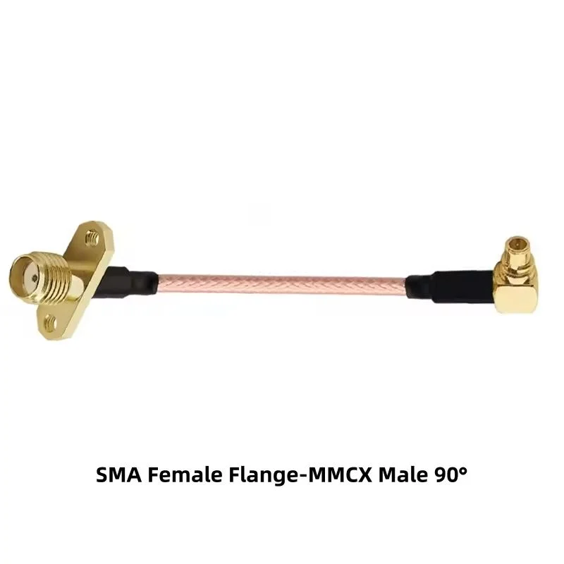 1PCS Coax SMA Female Panel Mount Connector to MMCX Male Right Angle 90 Degree Adapter Cable RG316 for Radio FPV Drone New