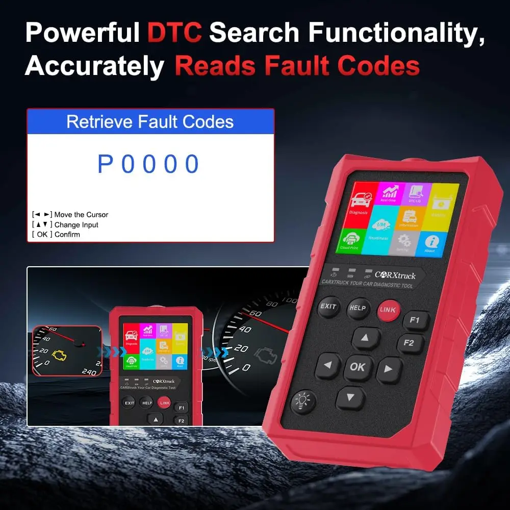 Scanner wireless OBD2, strumento diagnostico Bluetooth per Android/iPhone, controllare il lettore di codici del motore con dati dal vivo e ripristino del codice di guasto,
