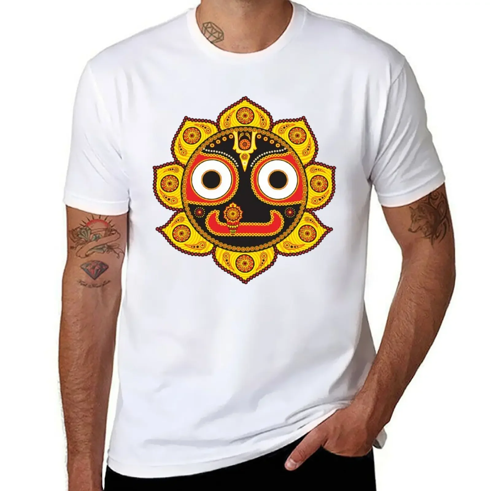 Lord Jagannath T-Shirt tops Aesthetic clothing men workout shirt heavyweight fashion Round Neck new in tops & tees shirt homme