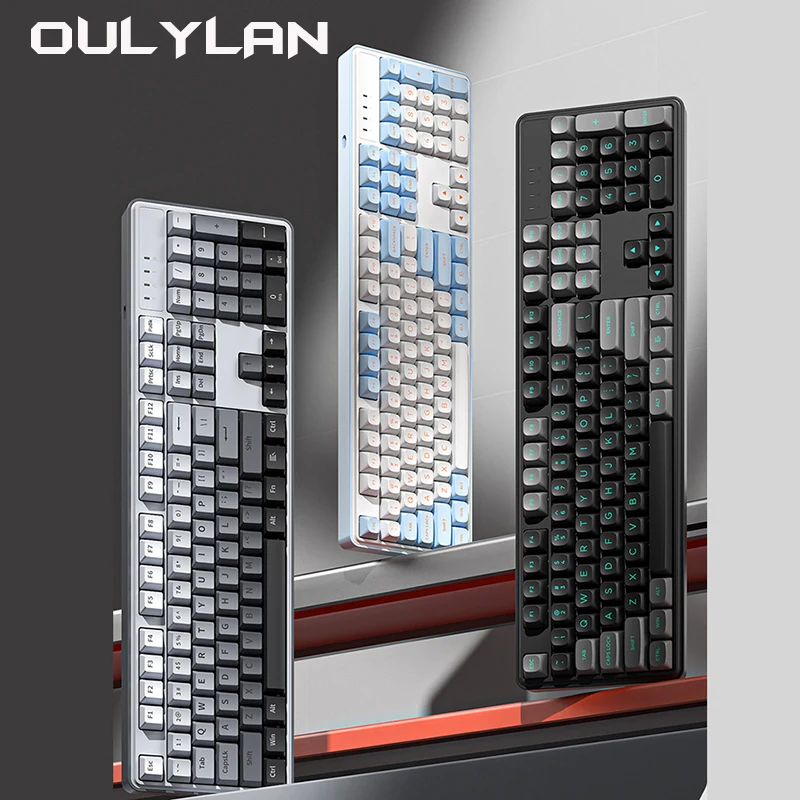 2024 ZT104 Wired Mechanical keyboard Silver Axis Games Customized mechanical keyboard for home office computers