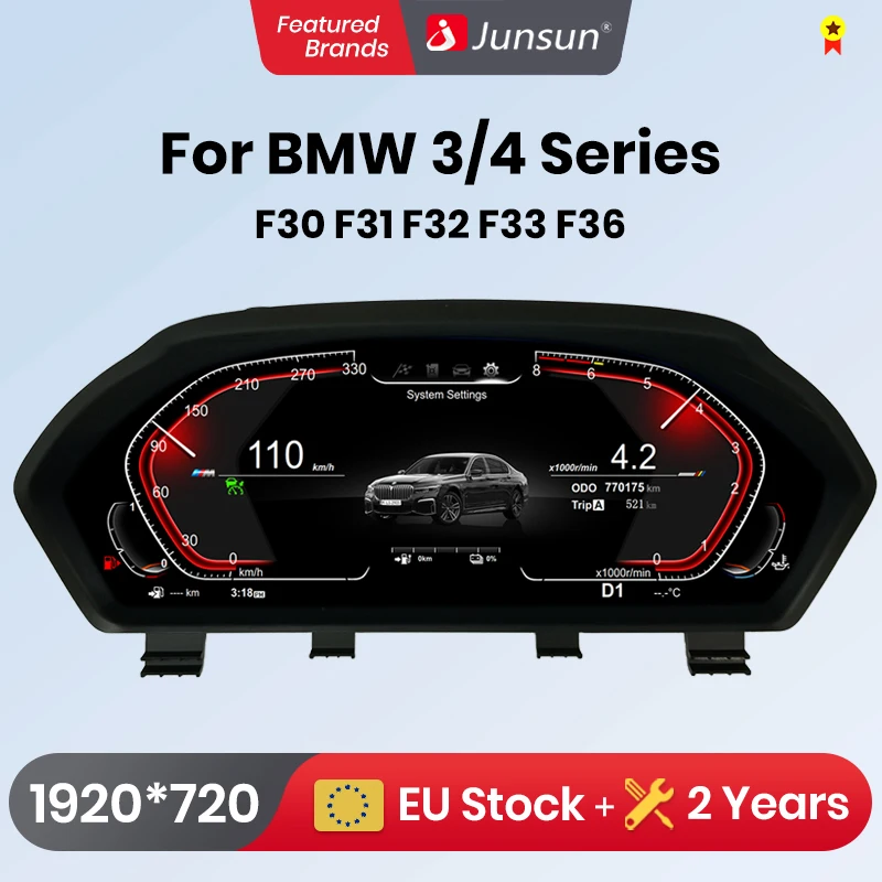 Junsun Wireless CarPlay Andorid 13 Auto Car Radio For BMW 3 Series 4 Series  F30 F31 F32 F33 F36 Multimedia GPS 4G Navi