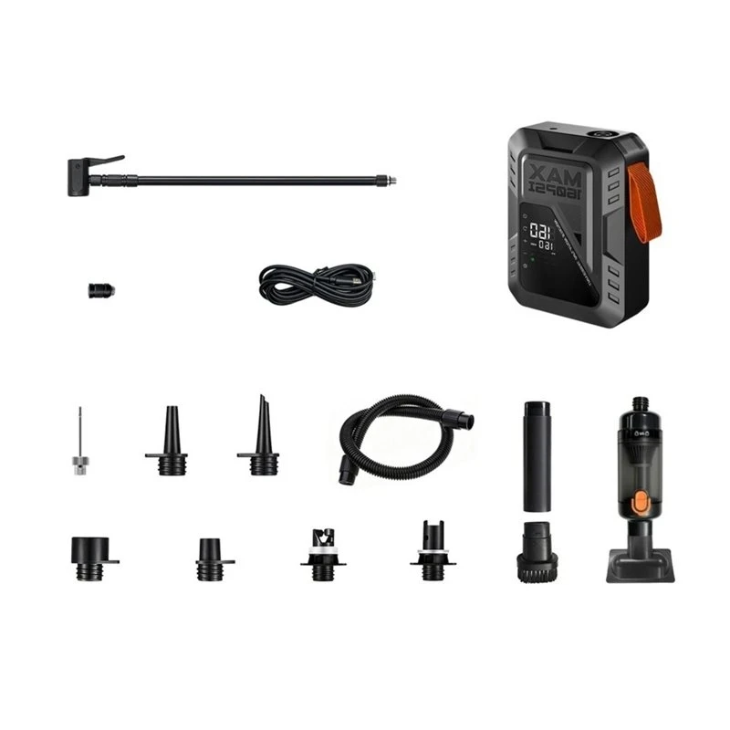 Portable ABYM MAX160 Air Pump Electric Mini Portable Bicycle Pump 160PSI Type-C LED Multitool Inflator For Car Moto Motorbike