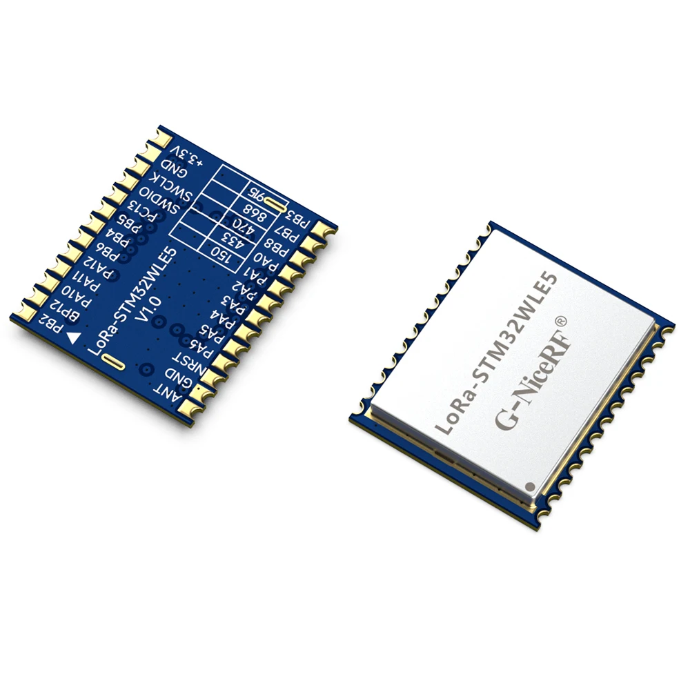 2 Pçs/lote G-NiceRF LoRa-STM32WLE5 Braço Embutido ®   Cortex ® -M4 32 bits RISC core STM32WLE5 5km de alcance de distância Módulo sem fio SOC