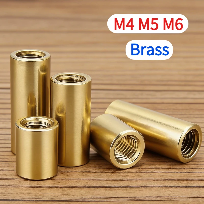 M8 M10 M12 Brass Extend Long Lengthen Round Coupling Nut Sleeve Tubular Nuts Joint Sleeve Nut