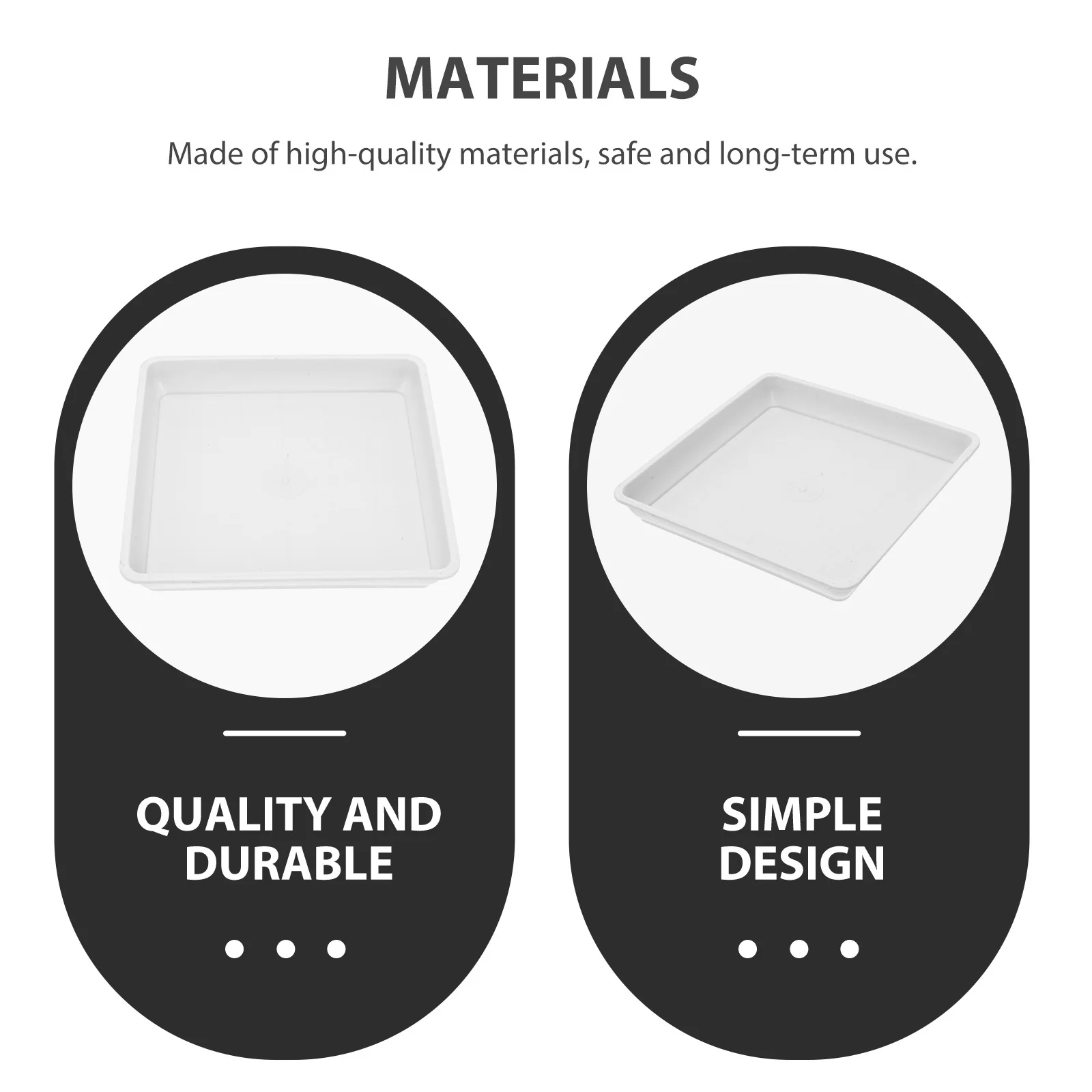 

10pcs Square Flowerpot Trays 10 Pack Plastic Water Resistant Bonsai Base Plates For Indoor Outdoor Gardening Potted Plant