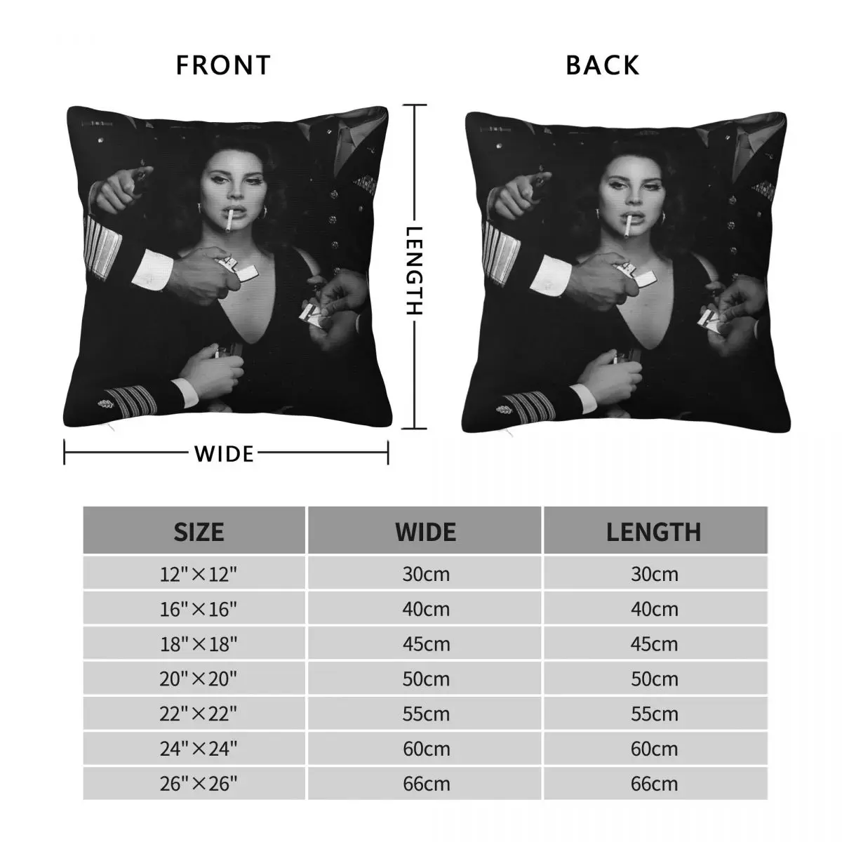Lana Del Rey Cinnamon Girl Square Pillowcase Polyester Linen Velvet Creative Zip Decor Pillow Case Room Cushion Cover