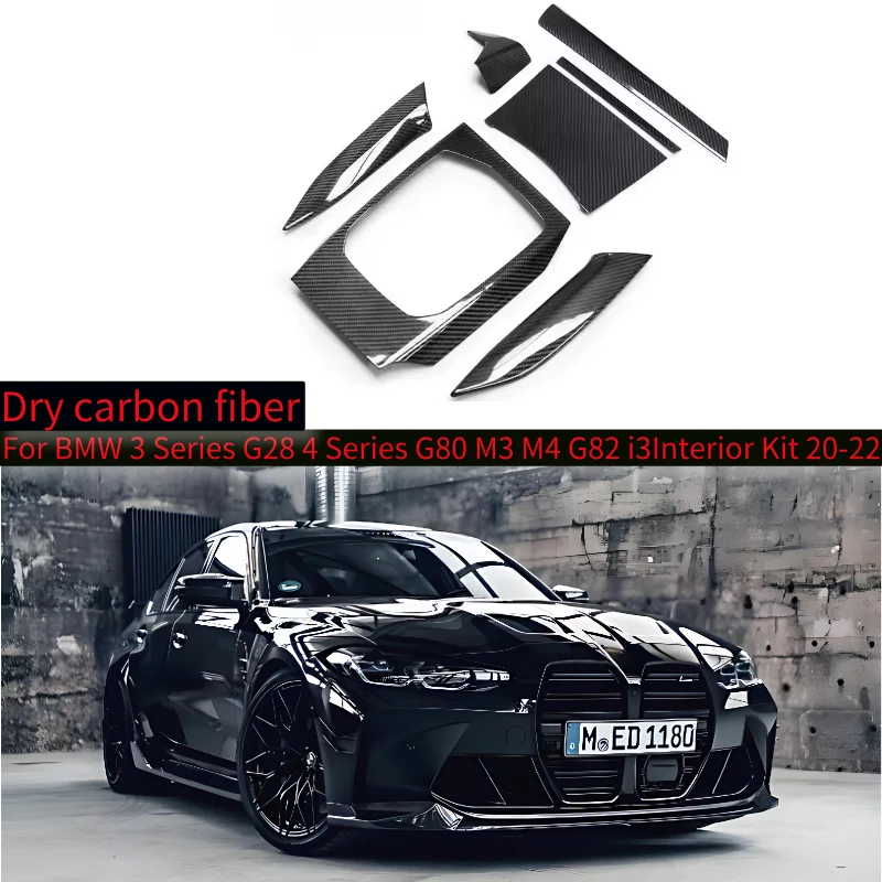 

100% Dry Carbon Fiber Interior Trim Set for BMW G20 G22 G23 G26 G80 G81 G82 G83 Dashboard Center Console Universal Fit 20-22