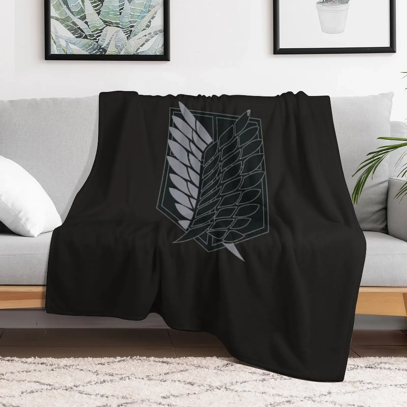 Exploration Battalion - SNK - B&W Classic Throw Blanket Bed Fashionable for winter Blankets