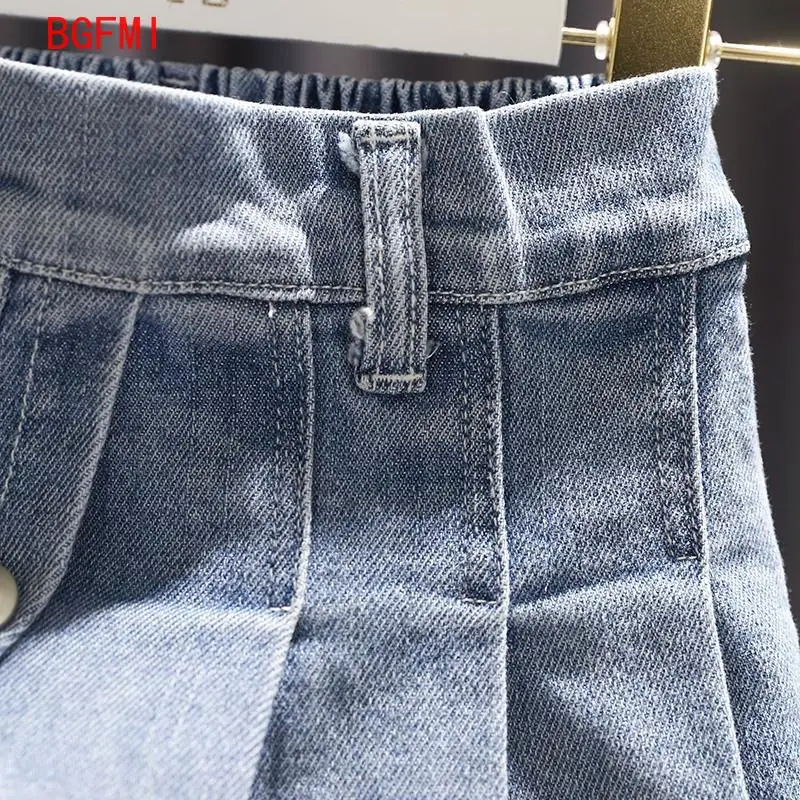 New Summer Newborn Kids Soft Denim Skirt Shorts Girls Sweet Sport Dress Pants1-6 Y Children Elastic Waist Trousers Mini Skirt