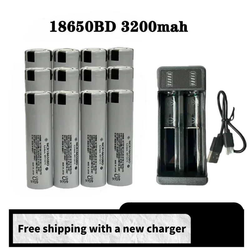 NRC18650BD 3.7v Rechargeable lithium Battery 3200mAh 25A 18650Battery Lithium Ion Power Battery for electric tool