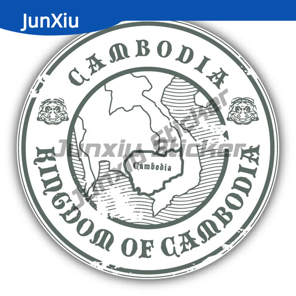 

Cambodia Map Stamp Sticker Exterior Accessories For Suv Guitar Pickup Car Body Bumper Decal Cover Scratches Decoration Suv Pvc