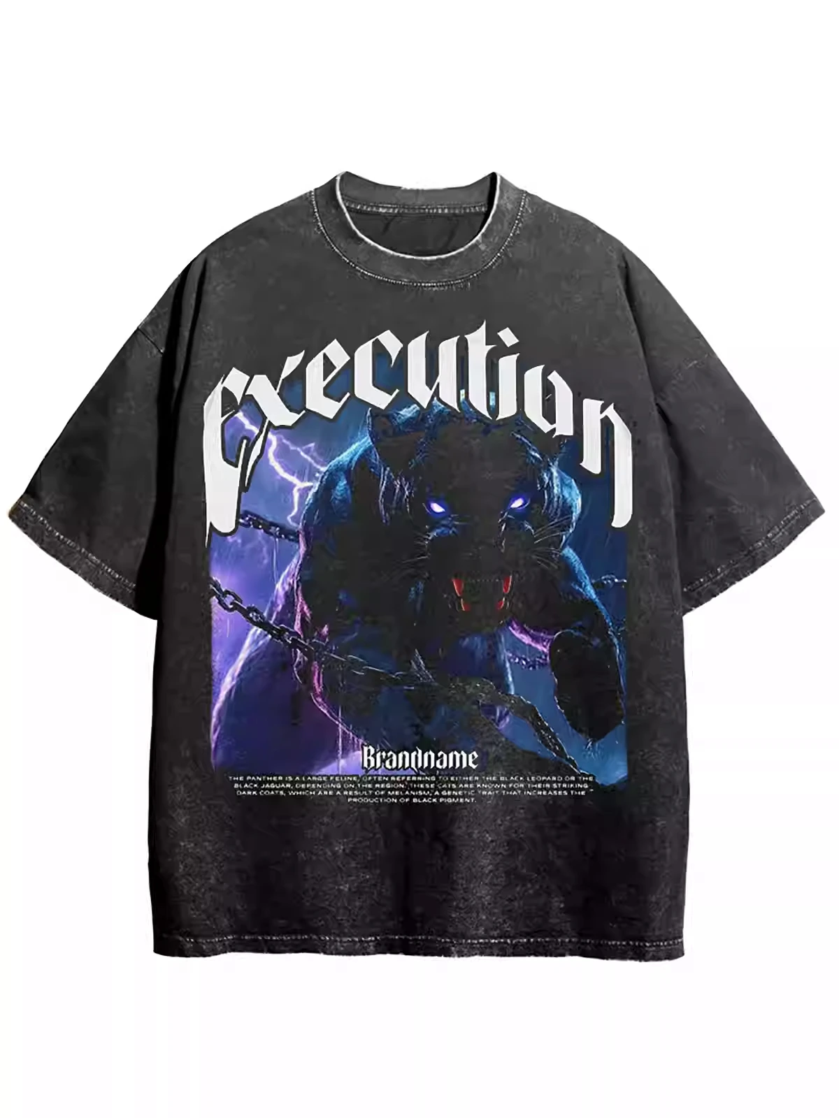 

Summer New Animal Pattern Direct Spray Printed Water Washed Vintage Men's and Women's Trendy Short Sleeve T-shirt