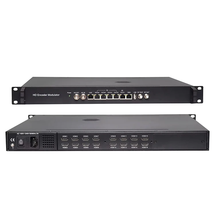 8 16 24 HD input channel DVB-T/DVB-C output Encoder Modulator for Digital Headend