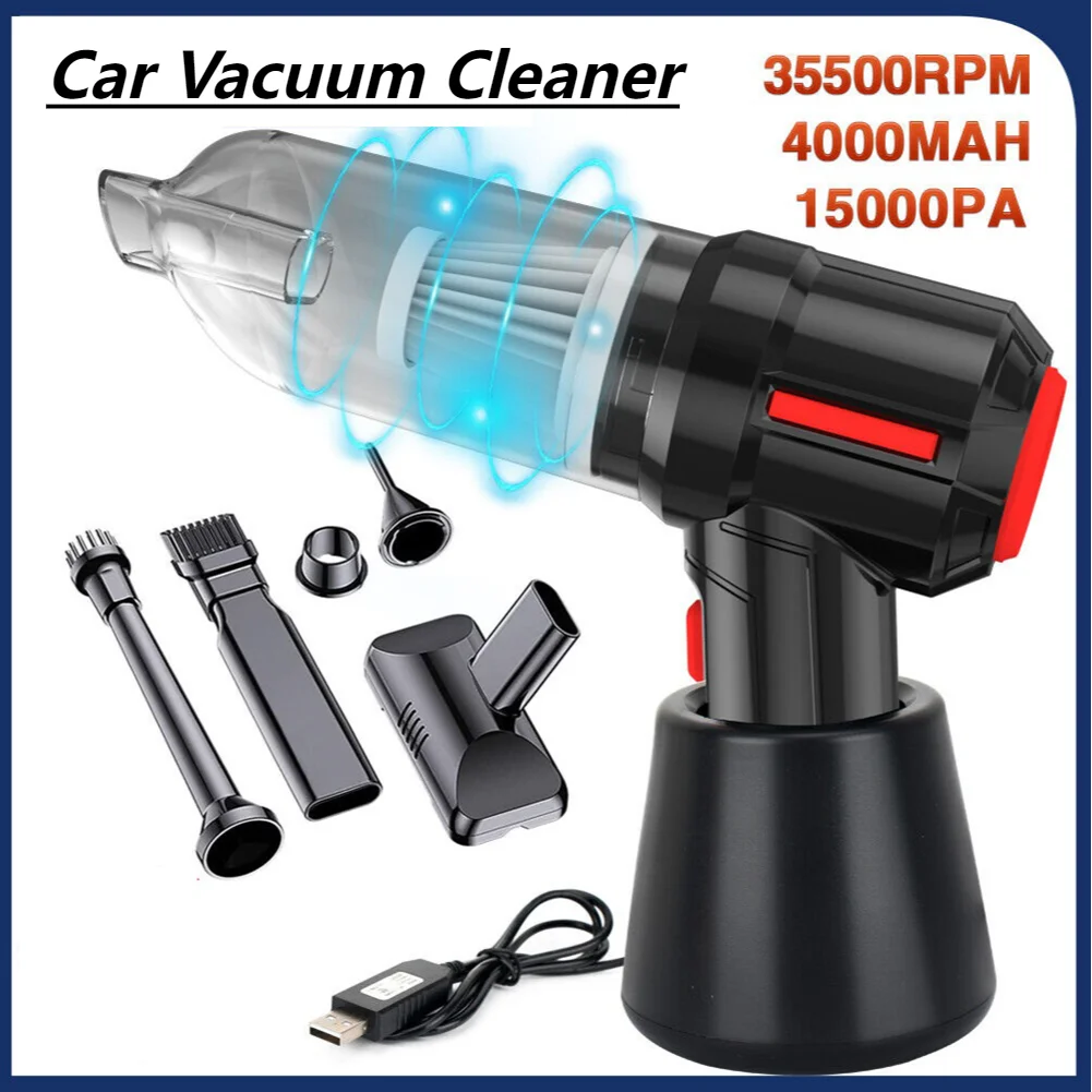 Handheld Vacuum Cleaner 1.5Kpa Car Vacuum Cleaner 35000RPM Wireless Vacuum Cleaner USB Charging Powerful Hoover Auto Accessories