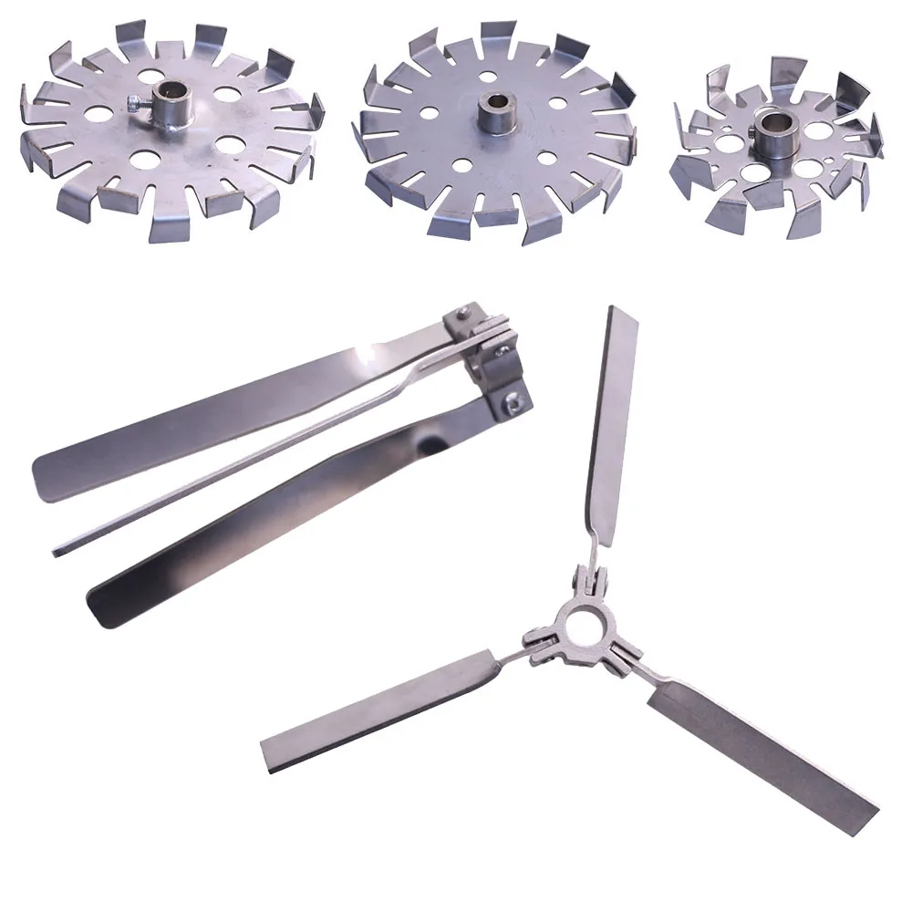 

Various Pneumatic Blender Impeller Stainless Steel Folding Dispersion Pan 304316 Three-Blade Tapered Stirbled Leaves
