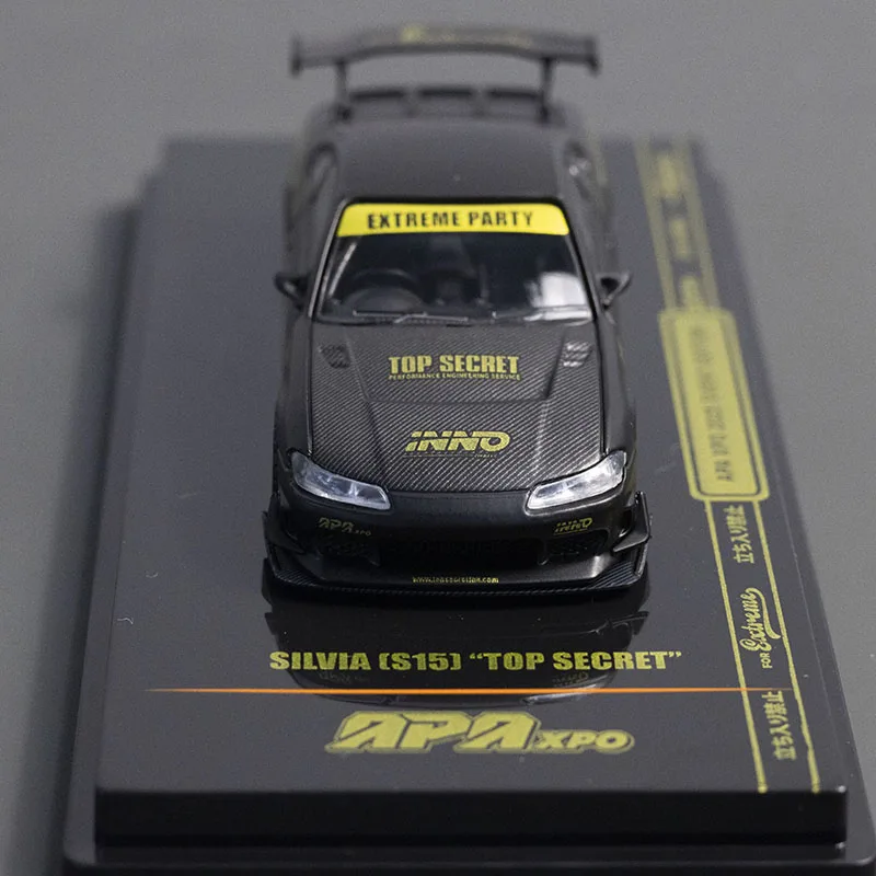 INNO 1/64 S15 TOP SECRET APAxpo Alloy Motor Vehicle Toy Die-casting Metal Model Collection Boy Gifts