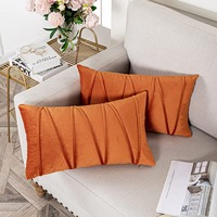 Soft Velvet Cushion Covers Orange Pillowcases for Living Room Sofa 30x50cm 45x45cm 50x50cm Nordic Home Decoration Pillows Cover