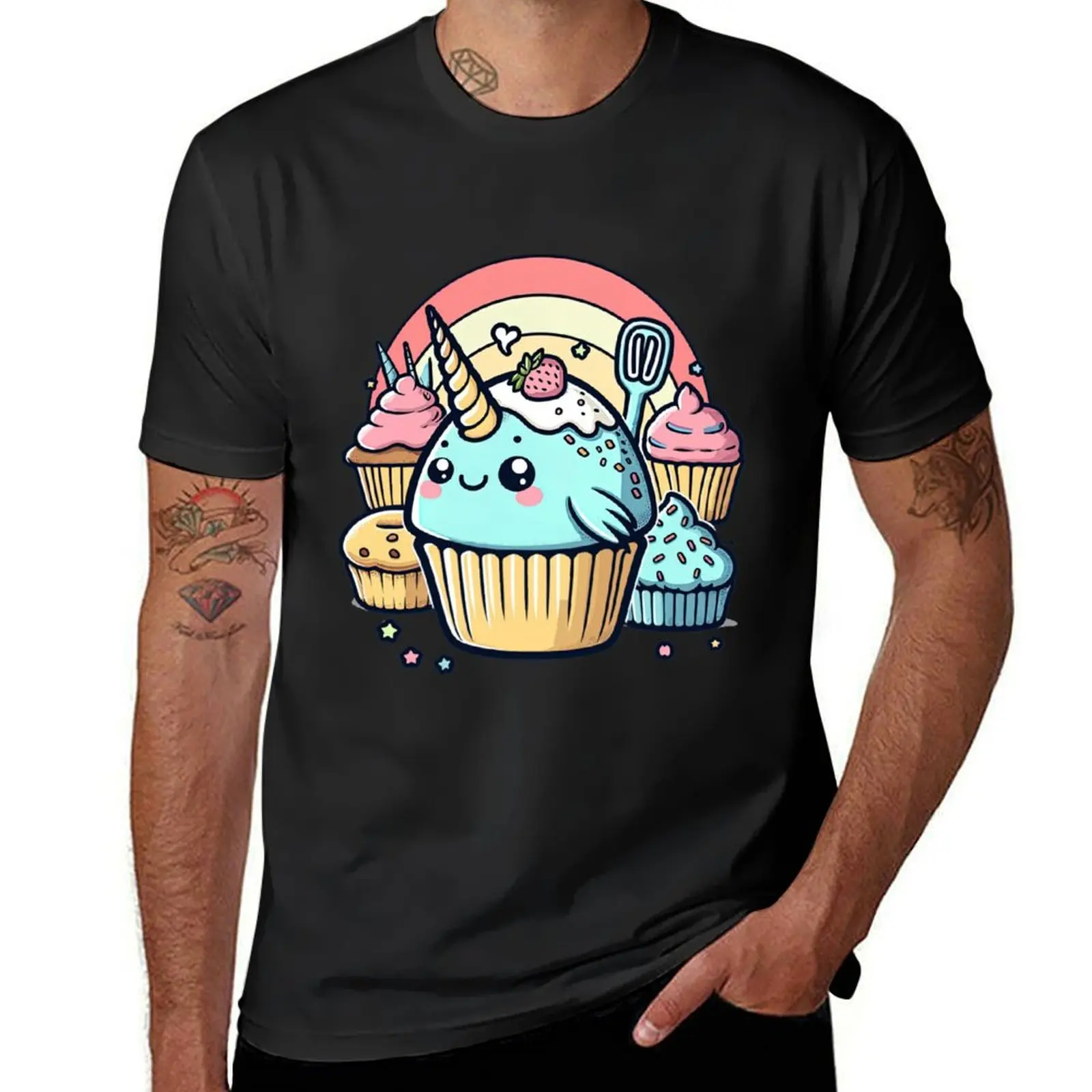 

Narwhal Nibbles Muffin T-Shirt animal prinfor boys anime shirts graphic tees plus size tops heavyweight t shirts for men