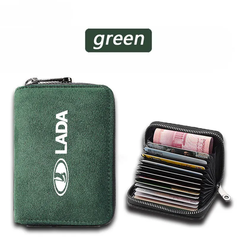 

Car Card Wallet Leather Protects Case Coin Purse for lada vesta granta kalina priora Niva Samara Vesta Largus Xray Accessories