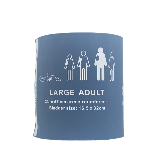 1pc Medical 33-47cm NIBP Cuff Soft PU Material Reusable Single Double Tube Large Adult Nibp   Pressure Cuff