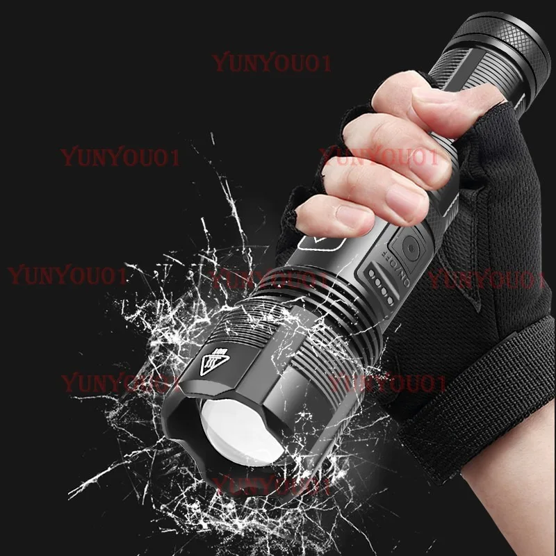 LED Strong Light Flashlight USB Charging P70 Searchlight Outdoor Emergency Remote Zoom Flashlight
