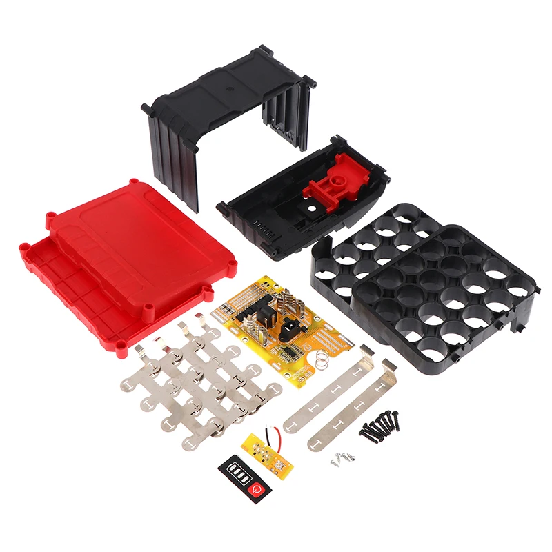 

●1Set 21V 100A 20*21700 Power Tool Accessories Li-ion Battery Case For Mak BMS Box Charging PCBA Holder Power Display 5Mos