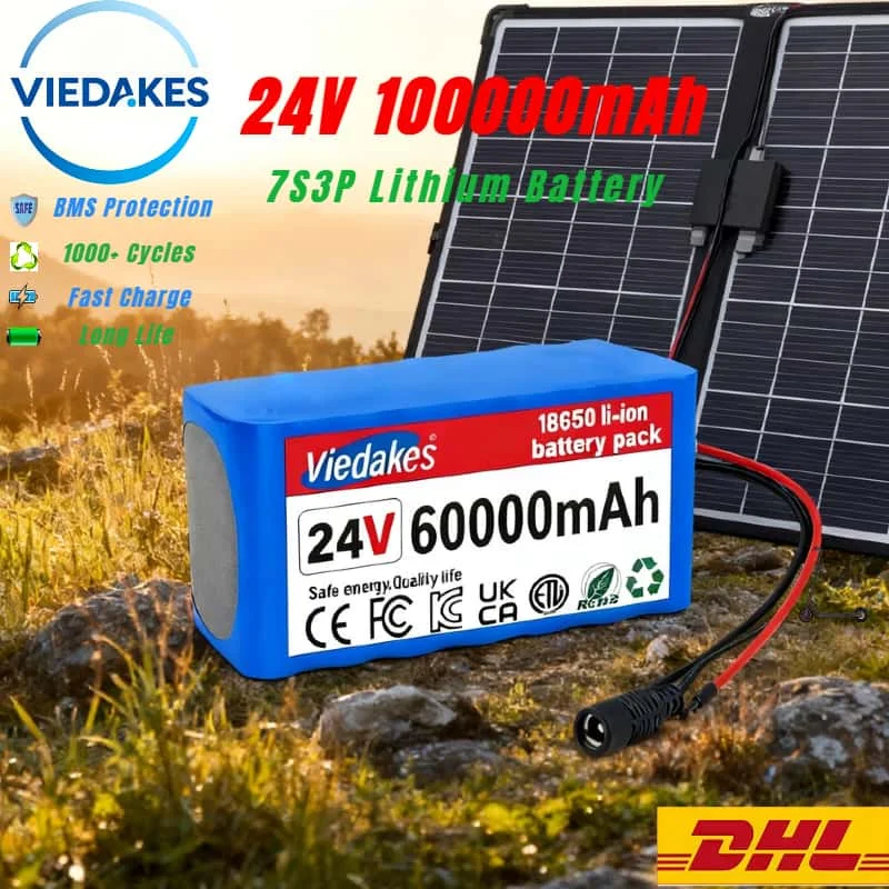 【عرض ساخن】حزمة بطارية ليثيوم 7S3P 24V 100000mAh 18650، سعة كبيرة، عالمية، فعالية عالية من حيث التكلفة، ضمان الجودة #6