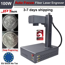 Autofocus JPT Mopa Fiber Laser Marking Machine 100W Laser Deep Engraving Fiber Laser Engraver for All Metals Cutting Jewelry