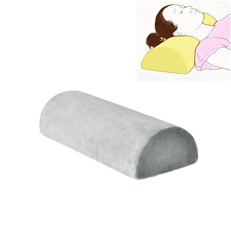 Almohada ortopédica para dormir, almohada para cuello, rodillas, piernas, espuma de memoria, media luna, cama de cuña ajustable