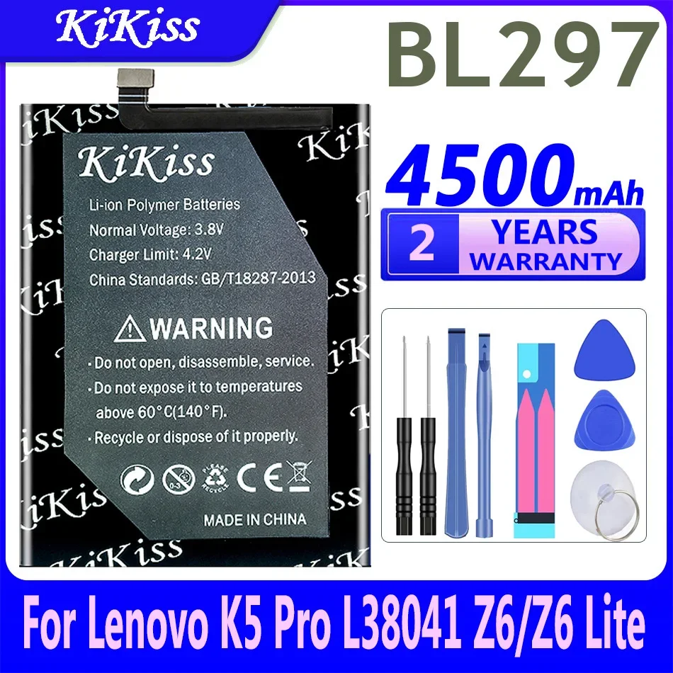 

Аккумулятор KiKiss BL 297 для Lenovo K5 Pro K5Pro L38111 L38041 Z6/Z6 Lite K5Pro Z6Lite /Z6 L78121 Z6pro / Z6 Pro L78051