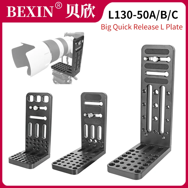 L130 series profession video l plate dslr stand stabilizer universal L bracket plate screw hole fixing for shoot camera video