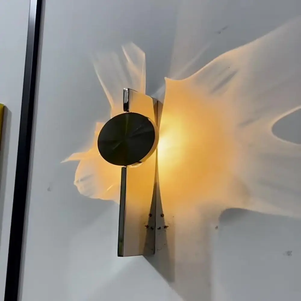 

Modern Water Ripple Wall Lamp Rotatable Stainless Steel Wall Sconce Lamp Atmosphere Adjustable LED Wall Light Living Room