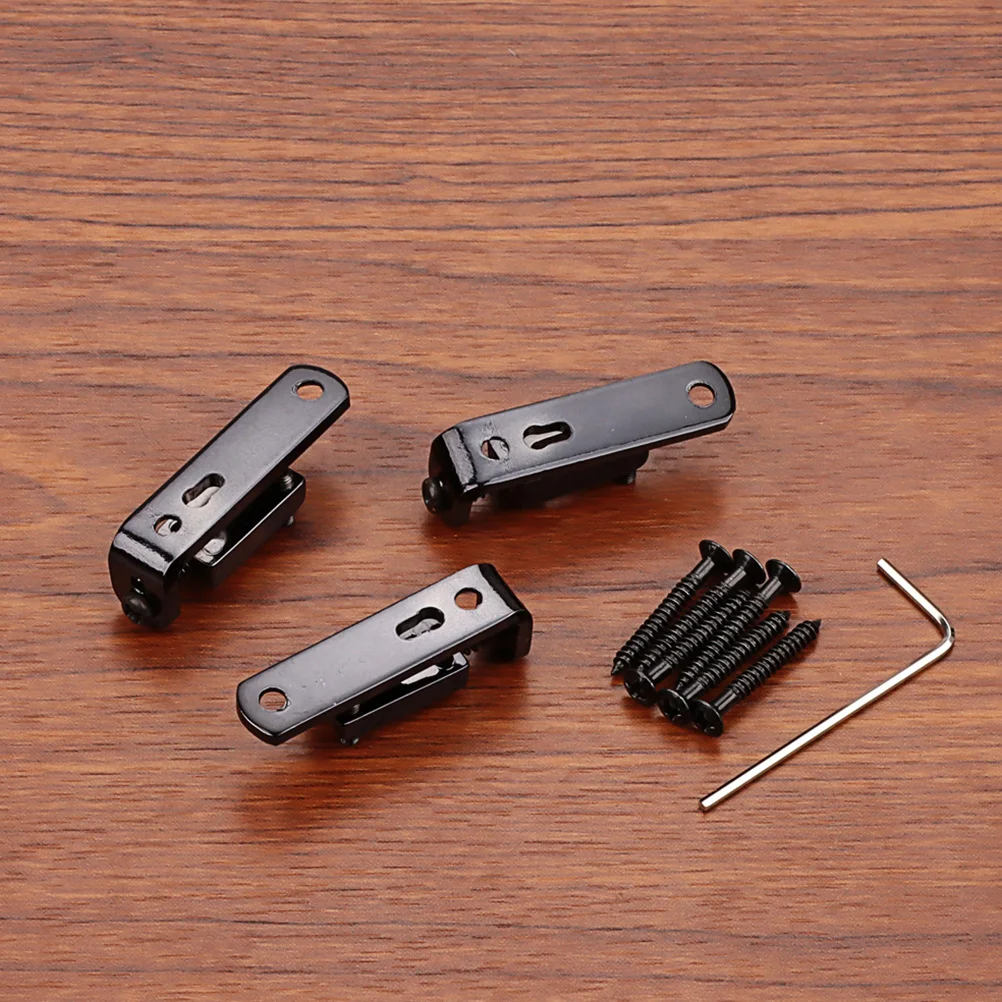 

3 Pcs Electric Guitar Bridge Saddle Roller Single Vintage Black Block Accessories