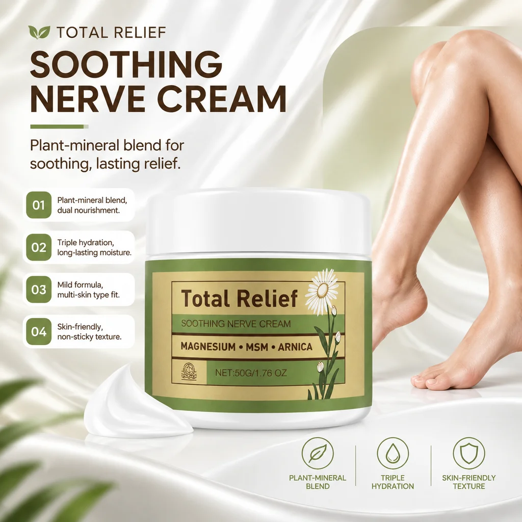 Total Relief Soothing Cream Nerve Moisturizer Plant Essence Daily Skin Softening Massage Cream Body Care Skin Brightening Cream
