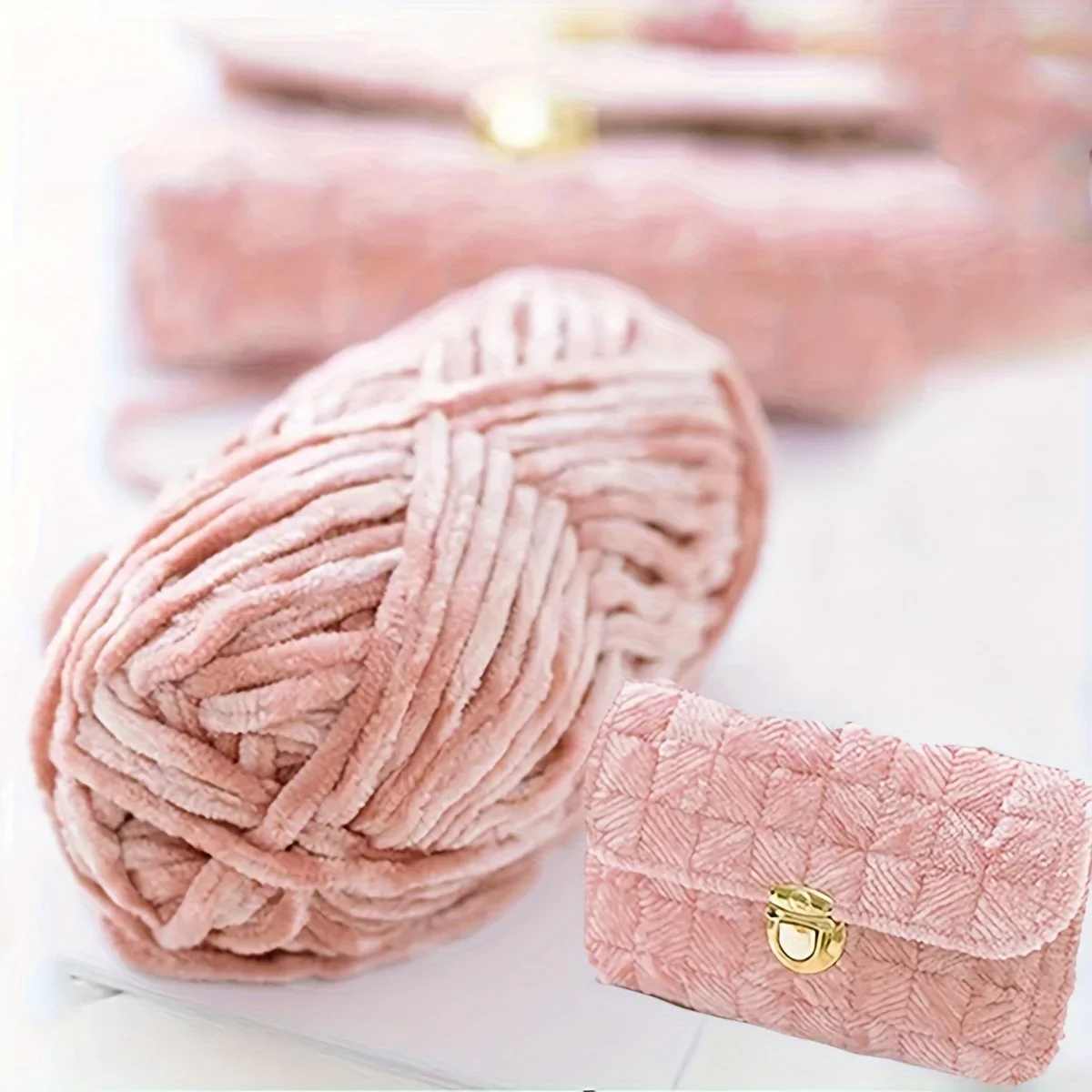 2pcs X100g Fleece Chenille Knitted Multi Color Handmade Yarn Balls Super Soft Velvet Yarn Chunky Blanket Yarn
