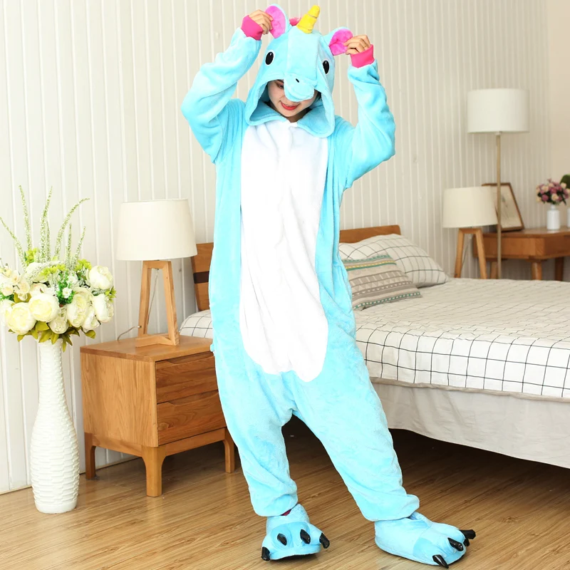 Adults Kids Unicorn Onesies Long Sleeves Pajamas Home Clothes Women Men Anime Cosplay Costumes For Christmas Halloween Party