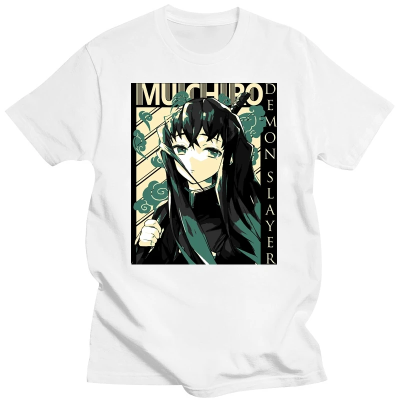 Men t-shirt kimetsu no yaiba Demon slayer Muichiro Tokito tshirt Women t shirt Summer Cotton Tees Tops Anime Harajuku Streetwear