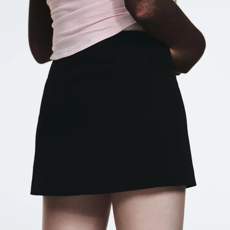 Spring New Arrival Women's Fashionable Simple Waist Belt Decorated Skirt Pants College Style Versatile Elegant Trousers