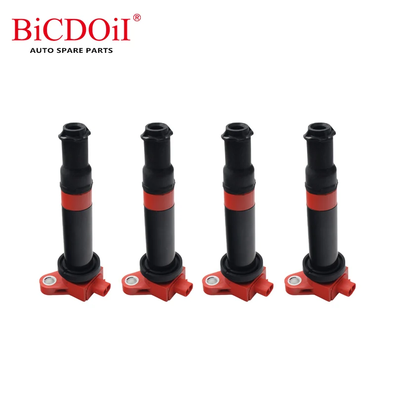 

1/4Pcs 27301-26640 Red Ignition Coil For Hyundai Elantra Accent Kia Rondo Rio Rio5 L4 1.6 Dodge Avega Attitude 5C1586 2730126640