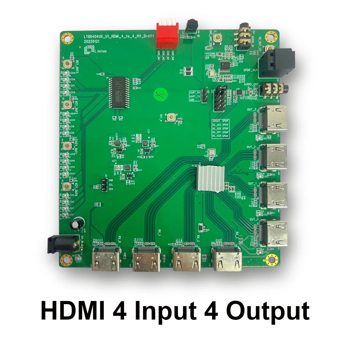 LT86404UX(Demo Board)-HDMI2.0   4 in 4 out switch，Digital Audio Output/Input