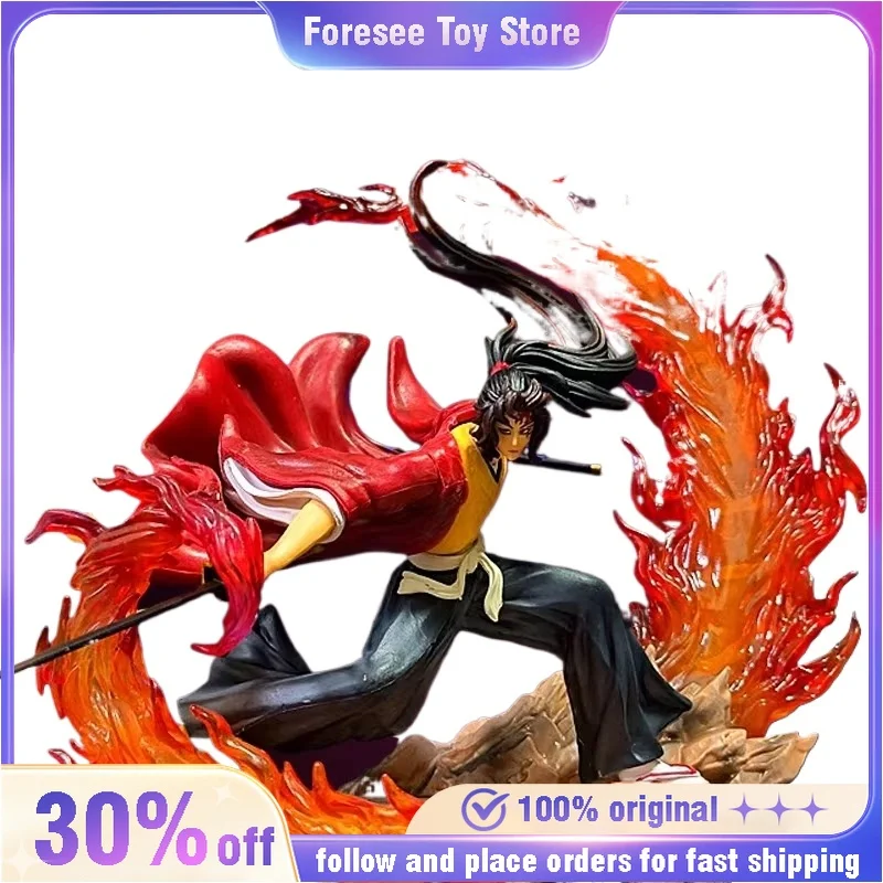 In Stock 23cm New PVC Ghost Slayer Blade Black Death Mou Jiguoyuan Handmade Car Desktop Model Ornament Anime Periphery