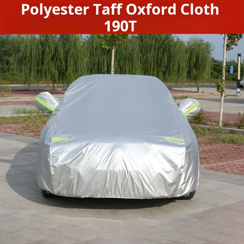 

Car clothes sunshade 190T single-layer silver coated cloth polishing taff dustproof sun protection car cover rainproof whole car