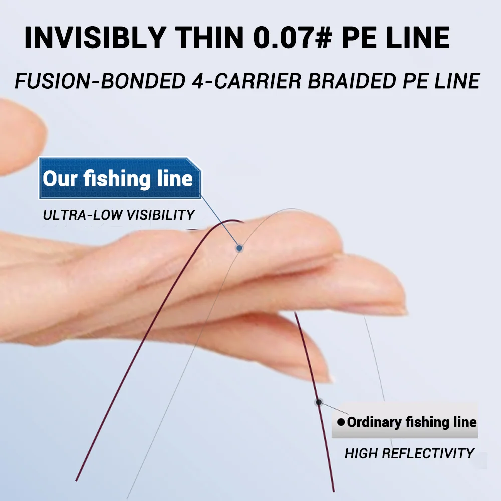 Hilo de Pesca Extreme Thin & Micro de 4 Tejidos, 100m - Multifilamento Ultrasuave para Pesca en Agua Dulce y Salada - imagen 3