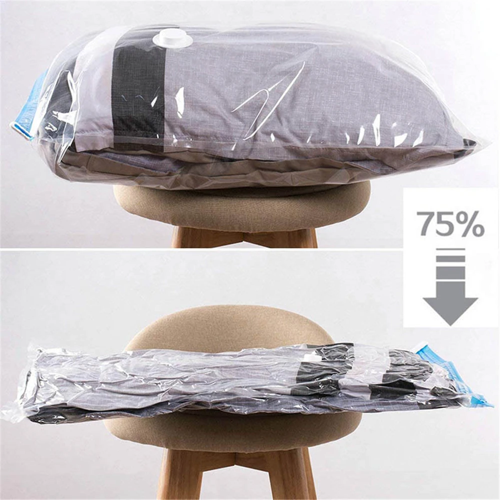 밸브와 의류 보관 가방에 대 한 진공 가방 홈 주최자 투명 Foldable 압축 대형 인감 공간 인감 가방을 저장