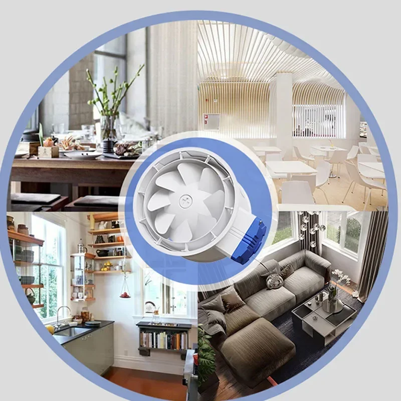 Ventilador de exaustão comercial ventilador de exaustão duto ventilador de exaustão cozinha supercharged poderoso silencioso industrial 8 Polegada