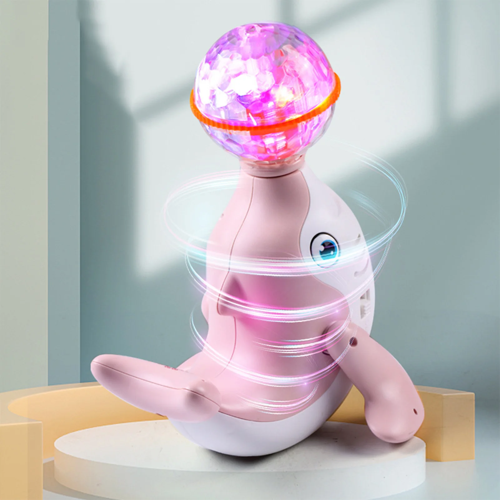 Electric Luminous Dolphin Musical Toy Educational Toy Musical Lighting Interactive Kids Gifts for Children Early Educational