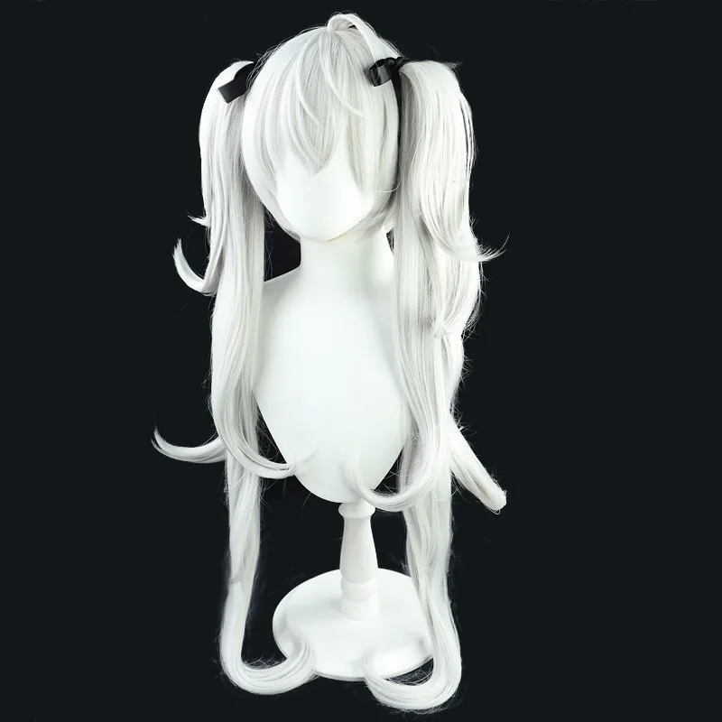 Nijisanji VTuber Kuzuha Female Version cosplay wig silver white Halloween gift