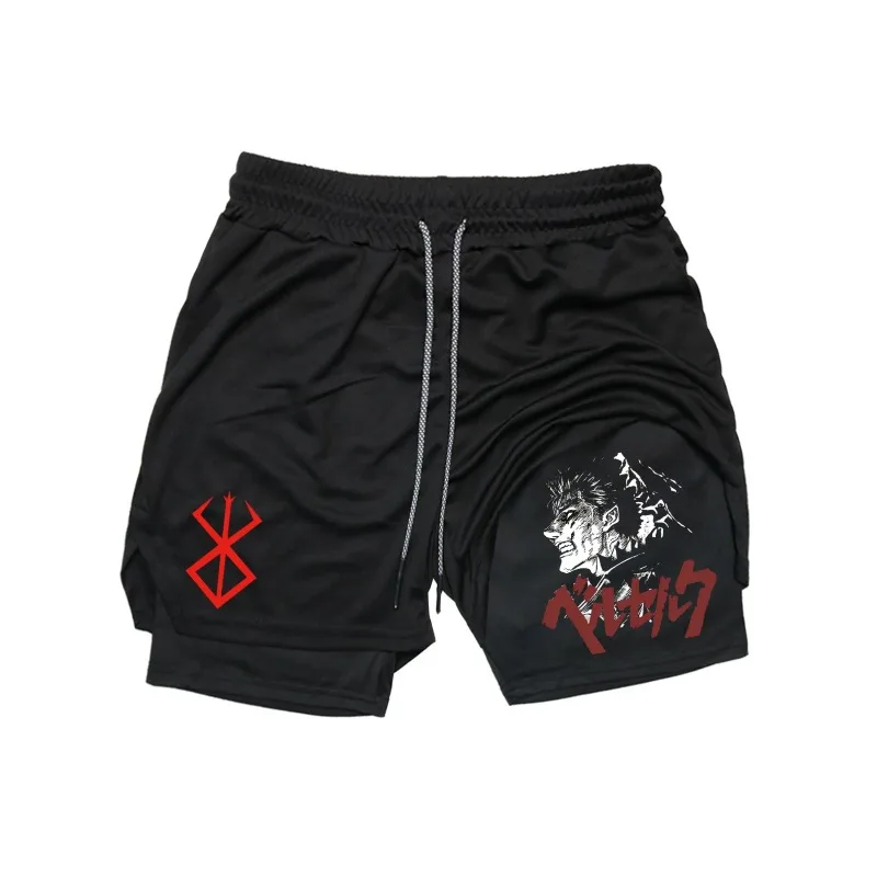 

Мужские шорты для бега 2 в 1, компрессионные шорты для тренировок в тренажерном зале с карманом для телефона, петля для полотенец, летняя спортивная спортивная одежда