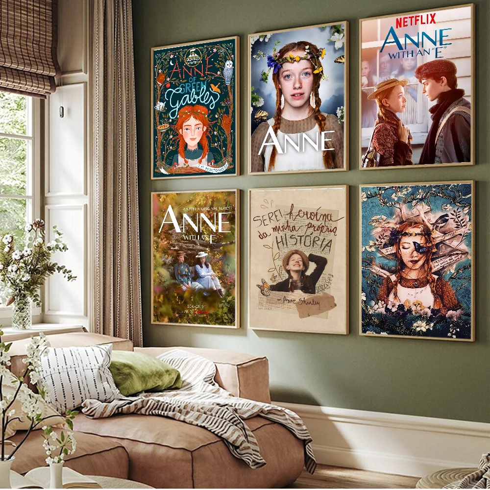 Anne With An E Anime Posters Sticky HD Quality Wall Art Retro Posters for Home Kawaii Room Decor